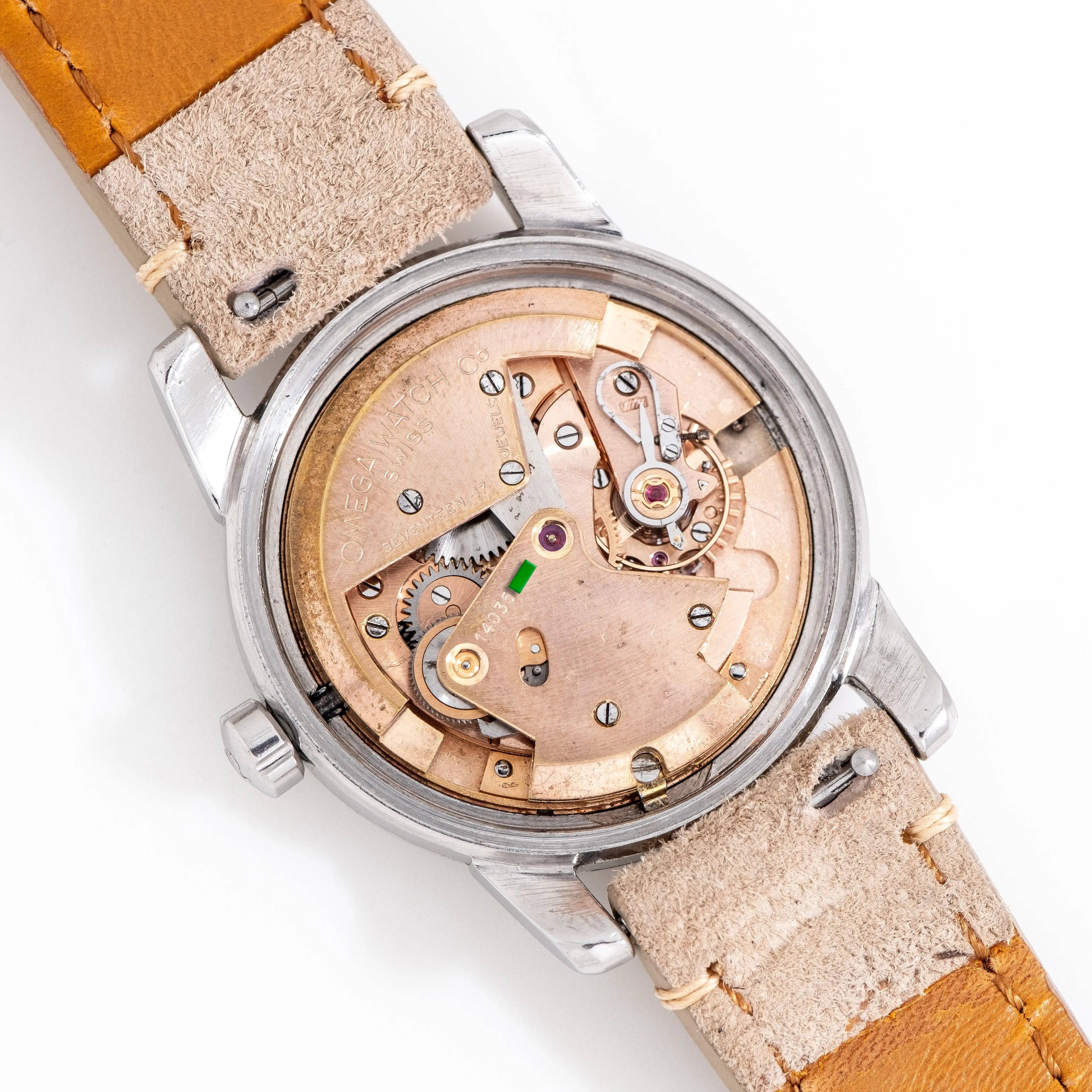 1954 Vintage Omega Seamaster Automatic Waffle Dial Ref. 2577-19SC Stainless Steel Watch (# 14964)