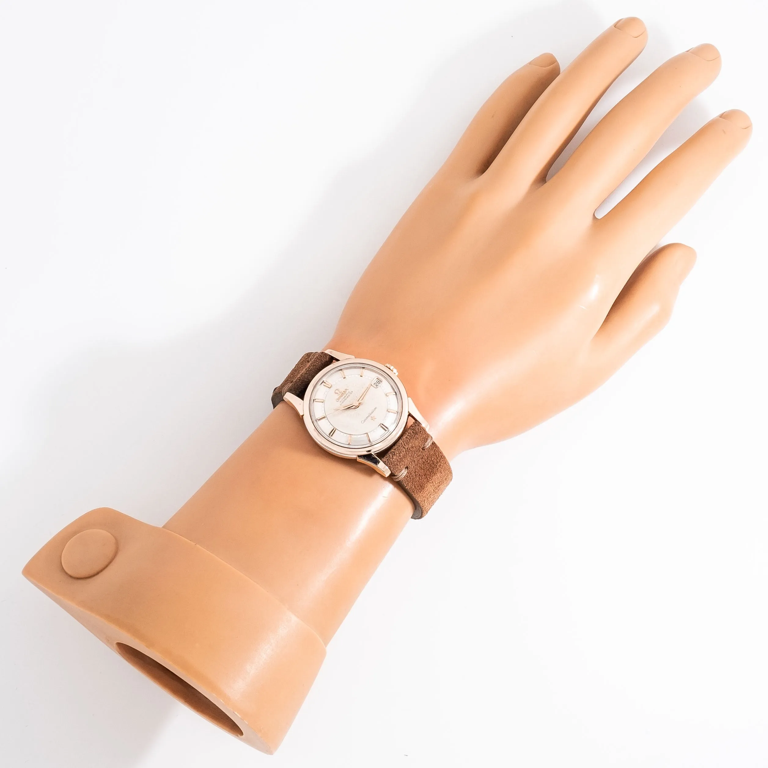 1959 Vintage Omega Constellation Date Ref. 14393 1 SC in 14k Rose Gold Cap Over Stainless Steel (# 14497)
