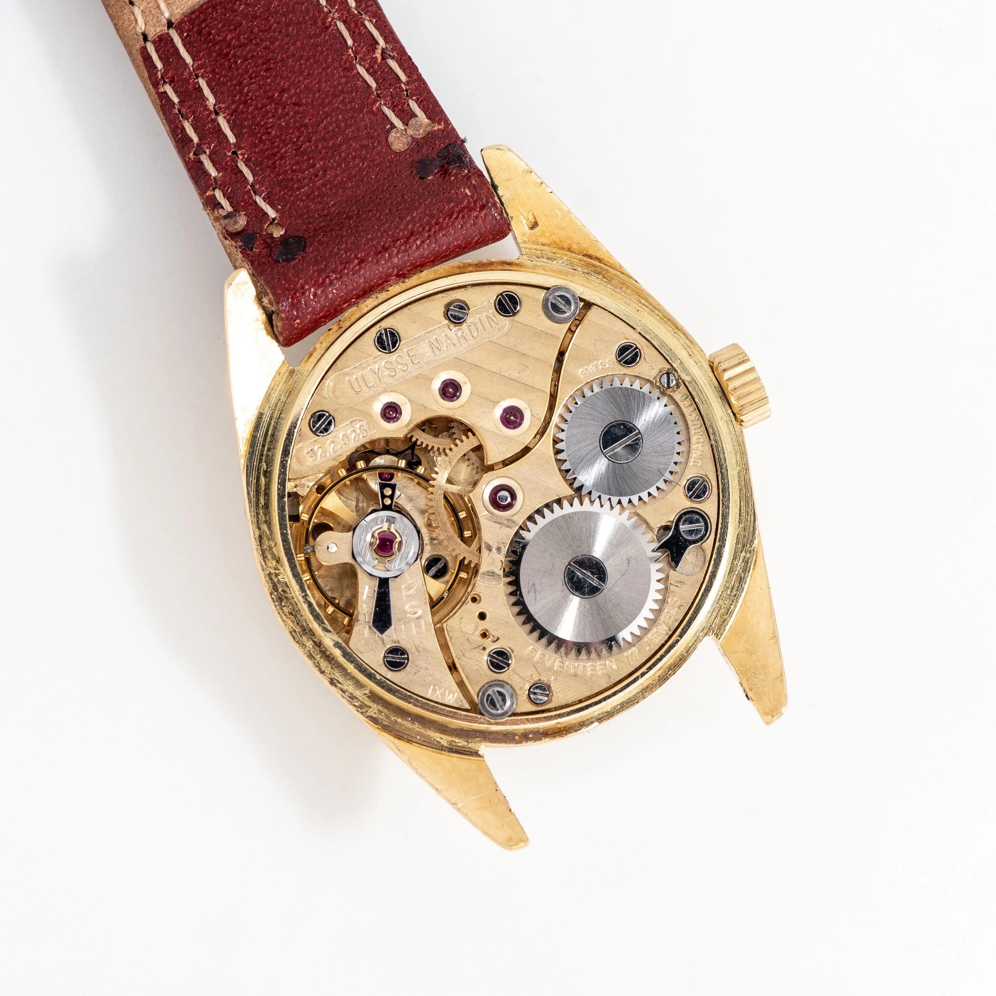 1980's Vintage Ulysse Nardin Triple Date Moonphase Ladies Sized Watch in 18k Yellow Gold (# 14770)