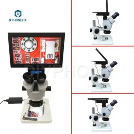 7-45X Integrated Trinocular Microscope with 10.6 inch Display Screen