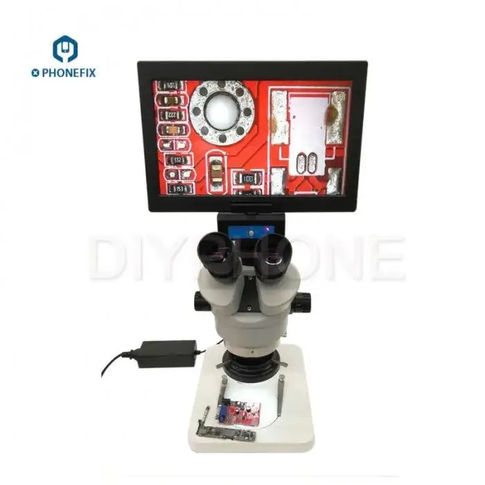 7-45X Integrated Trinocular Microscope with 10.6 inch Display Screen