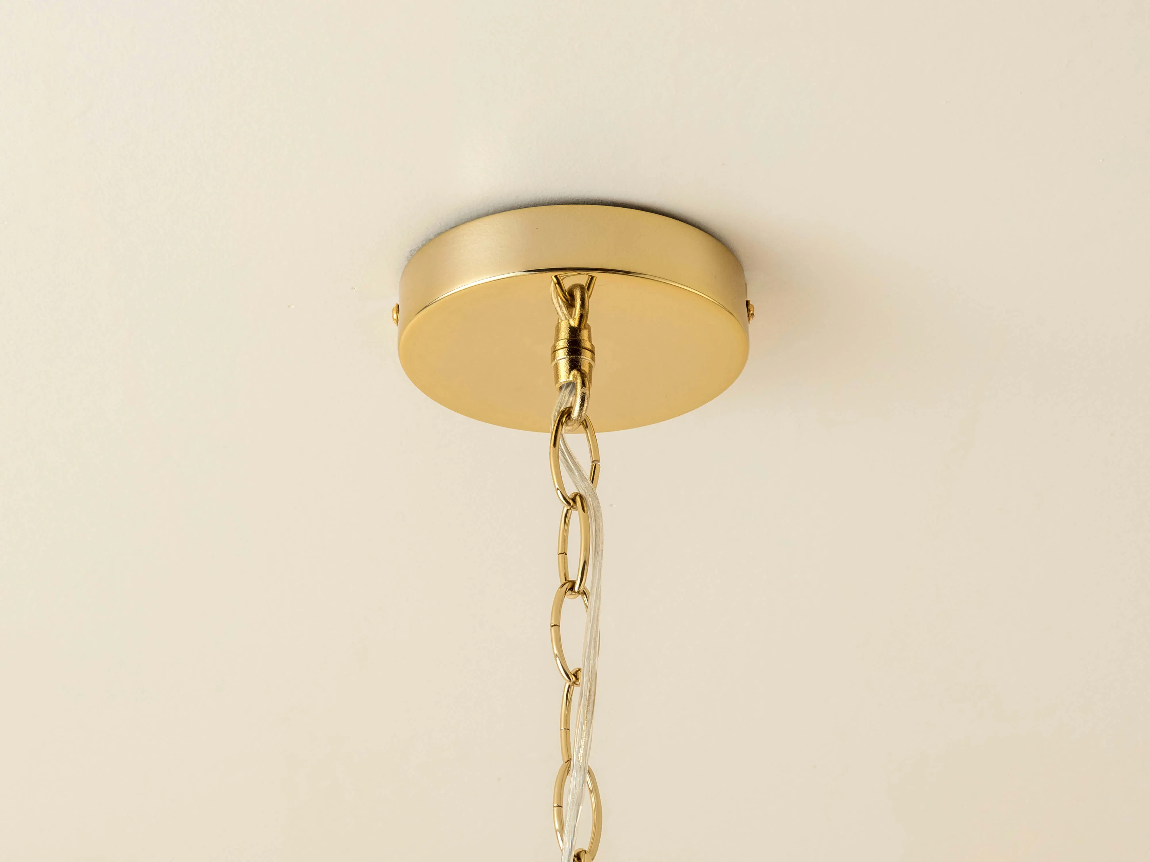 Amber glass 3 tiered chandelier