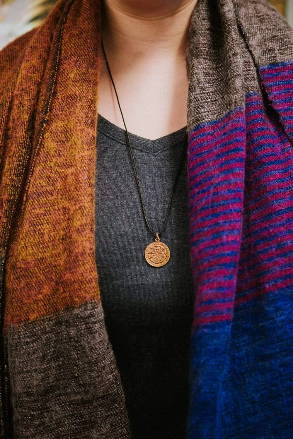 Astrological Buddha Copper Amulet