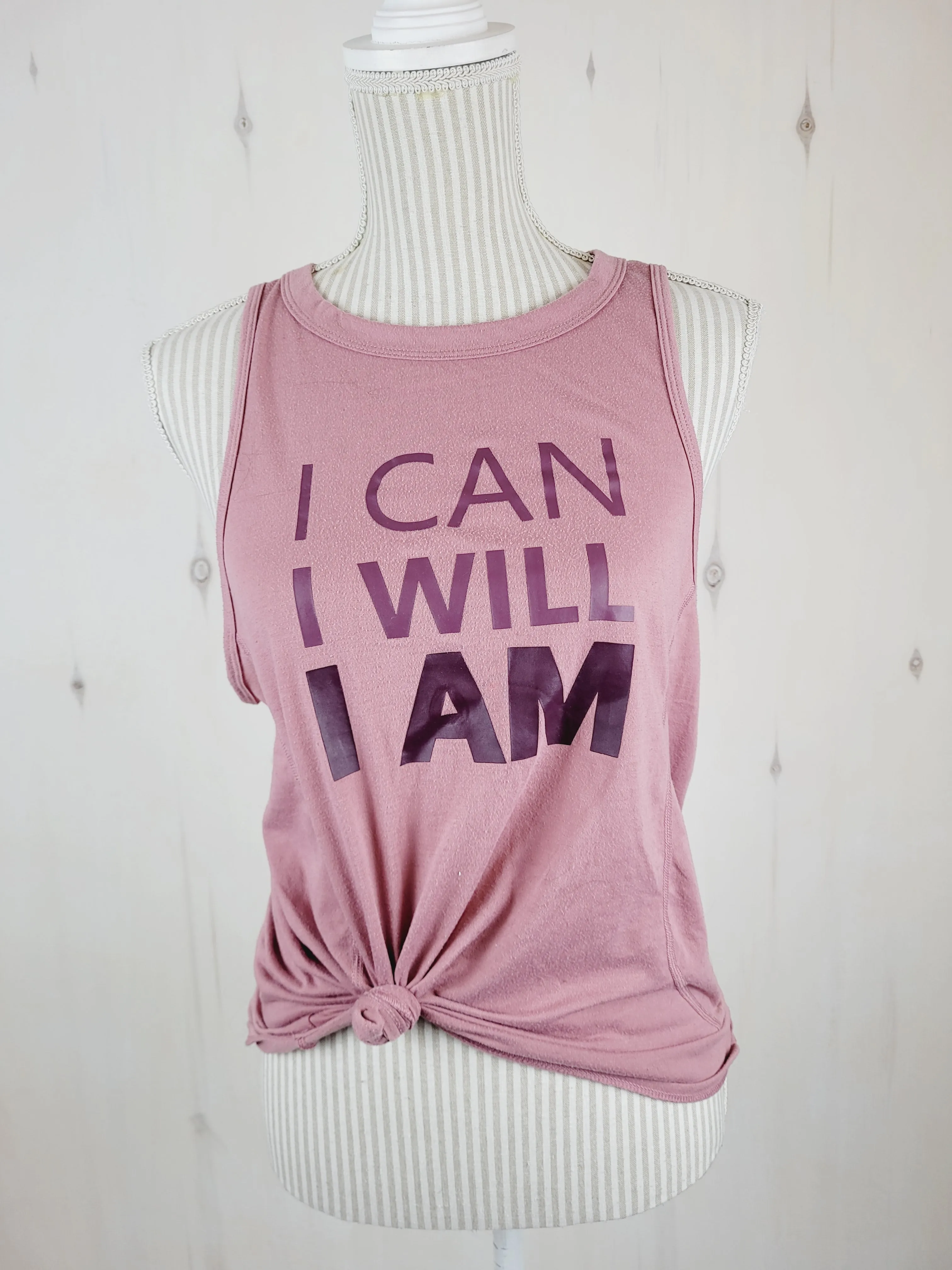 ATHLETIC WORKS I CAN.. TANK LADIES MEDIUM VGUC