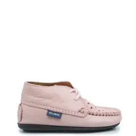 Atlanta Mocassin Pink Heart Baby Bootie