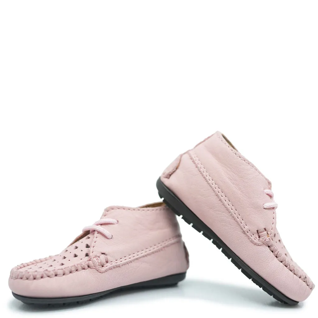 Atlanta Mocassin Pink Heart Baby Bootie