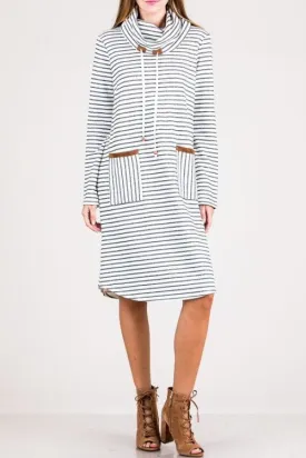 Avila Jersey Dress in Stripe