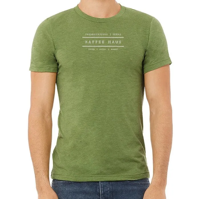 Bella   Canvas Unisex 4.2 Oz Heathered Polycotton Short Sleeve Tee Printed with a Customizable HAPPY PLACE COLLECTION Design