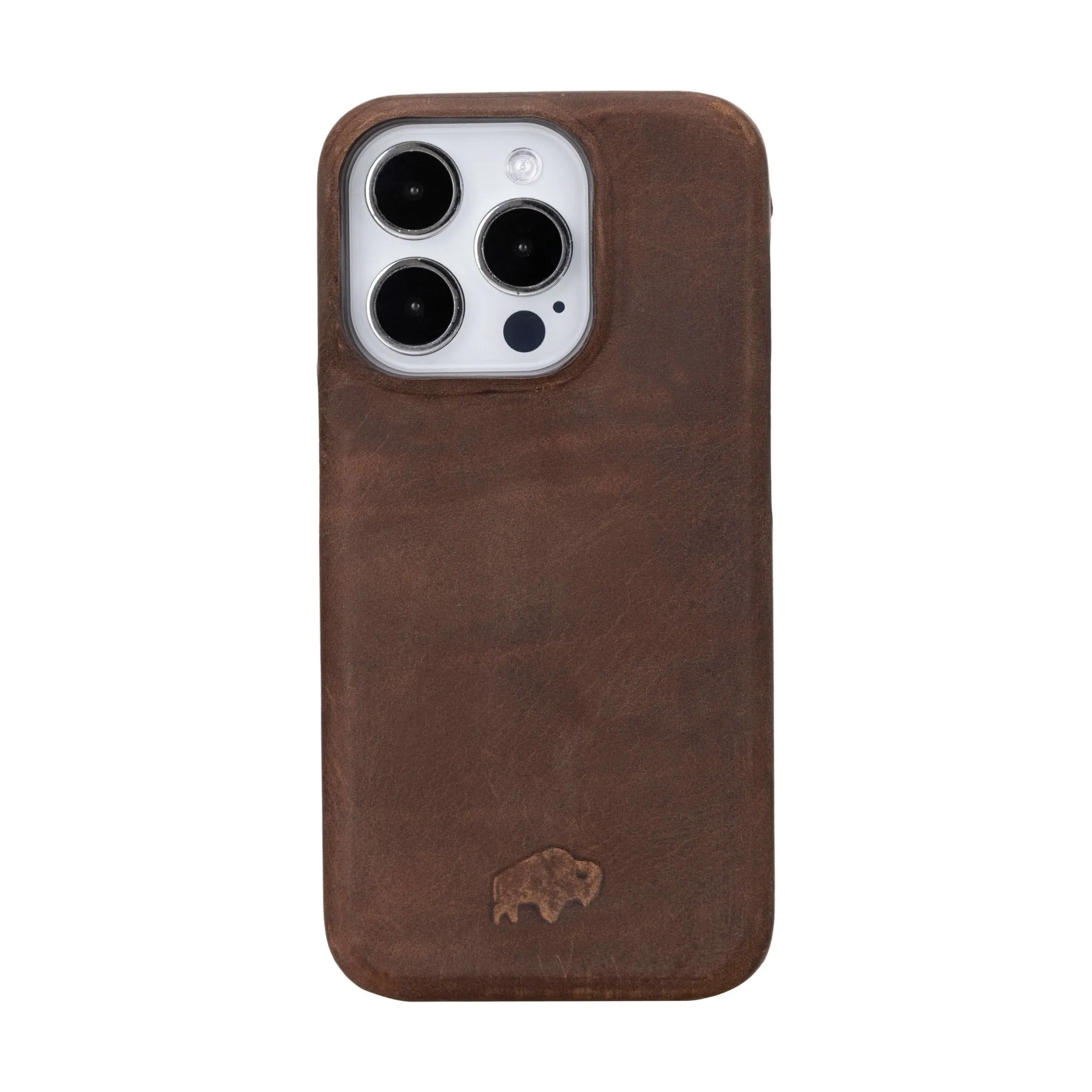 Burkley iPhone 14 Pro Wallet Case, Distressed Coffee
