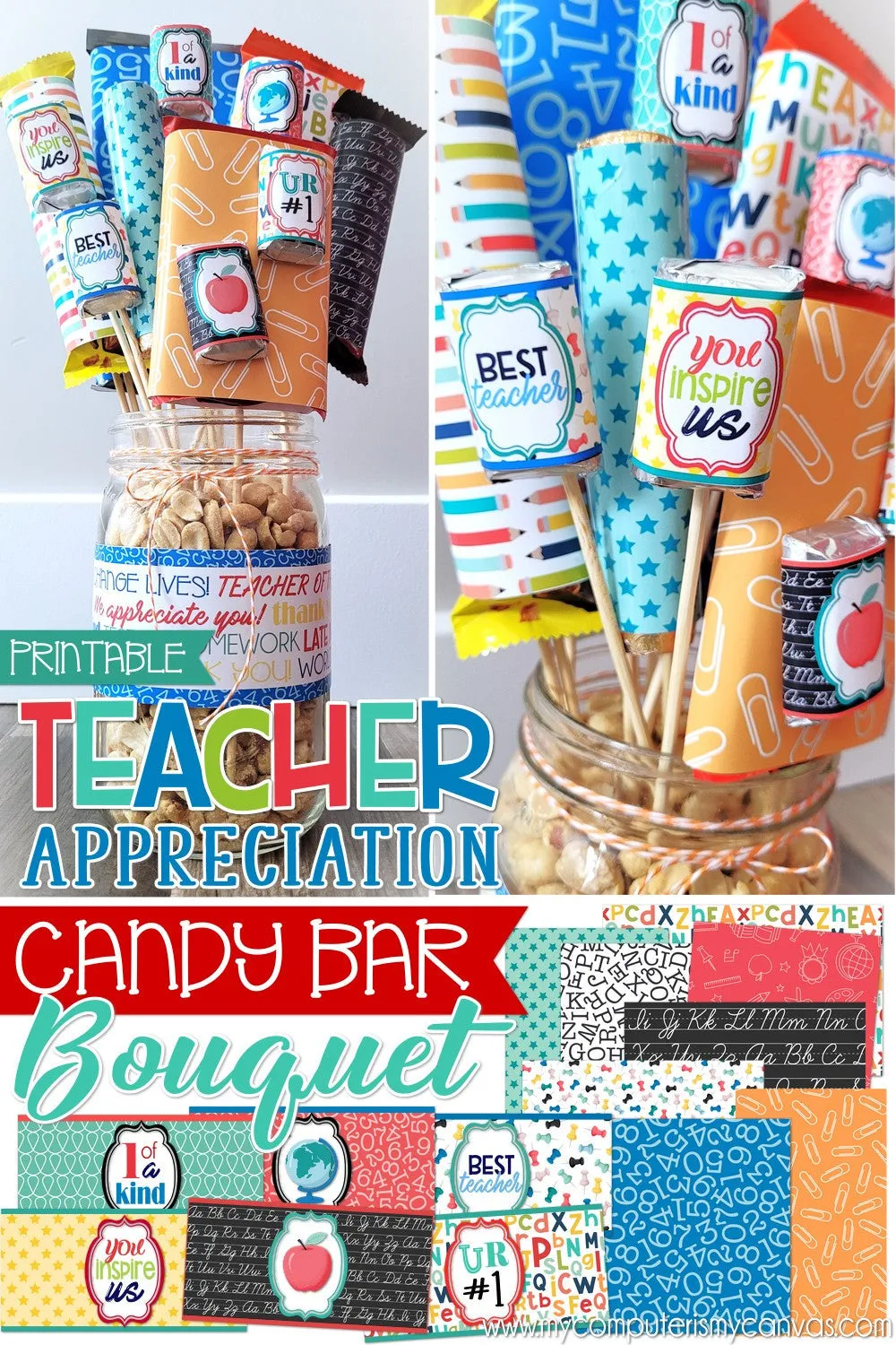 Candy Bar Bouquet {TEACHER APPRECIATION} Printable