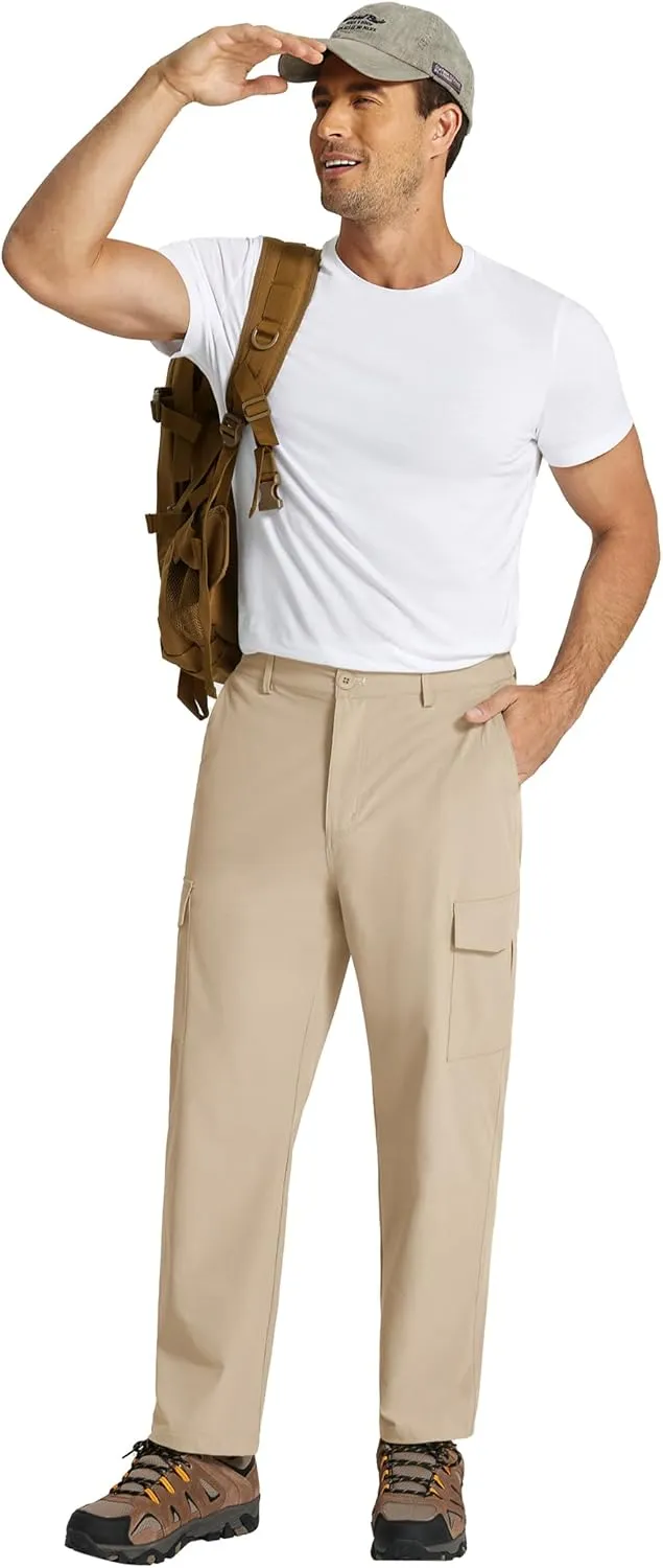 COOFANDY Men's Casual Pants Lightweight Hiking Cargo Pants Stretch Outdoor Work Pant with Multi Pockets