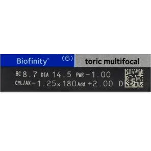 CooperVision Biofinity Toric Multifocal - 6 Pack Contact Lenses