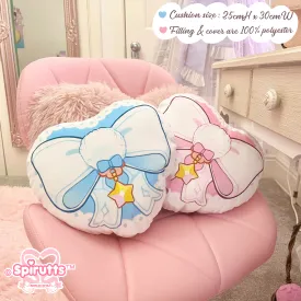 CUSHION - Heart Bows! - Soft plush fabric / 100% Poly / Double-sided
