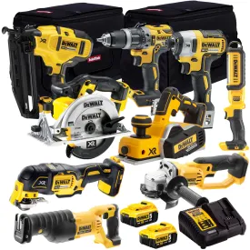 Dewalt 18V 9 Piece Power Tool Kit with 2 x 5.0Ah Battery & Charger T4TKIT-922