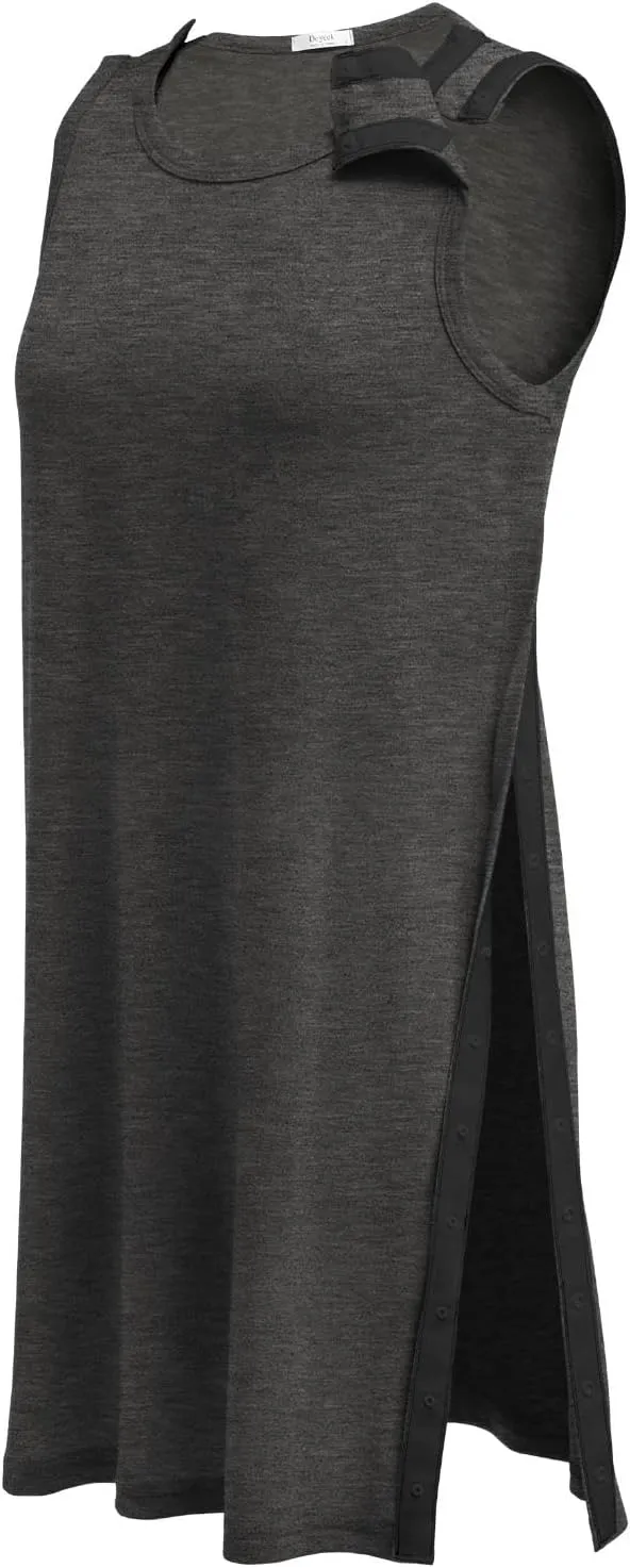 Deyeek Women's Post Shoulder Surgery Dress Full Tear Away Sleeveless Tank Dress After Rotator Cuff Adaptive Clothing