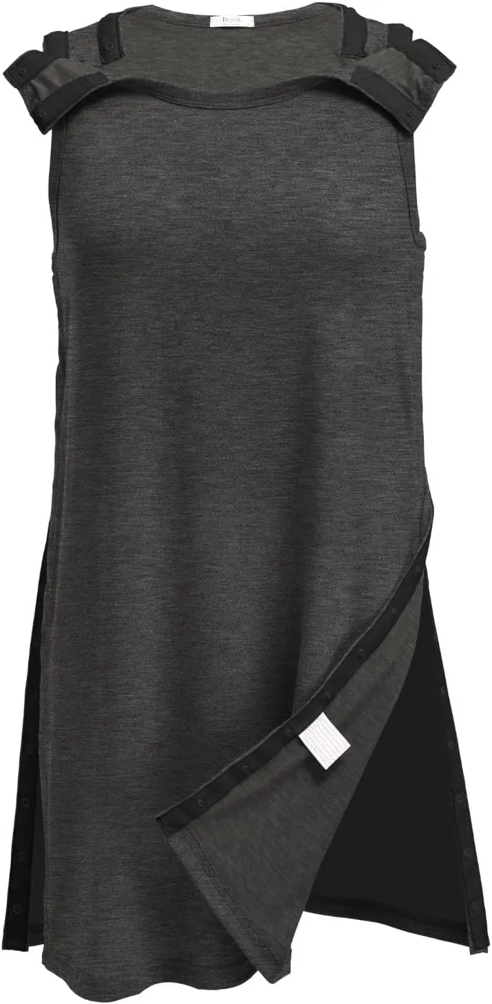 Deyeek Women's Post Shoulder Surgery Dress Full Tear Away Sleeveless Tank Dress After Rotator Cuff Adaptive Clothing