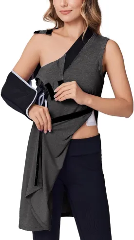Deyeek Women's Post Shoulder Surgery Dress Full Tear Away Sleeveless Tank Dress After Rotator Cuff Adaptive Clothing