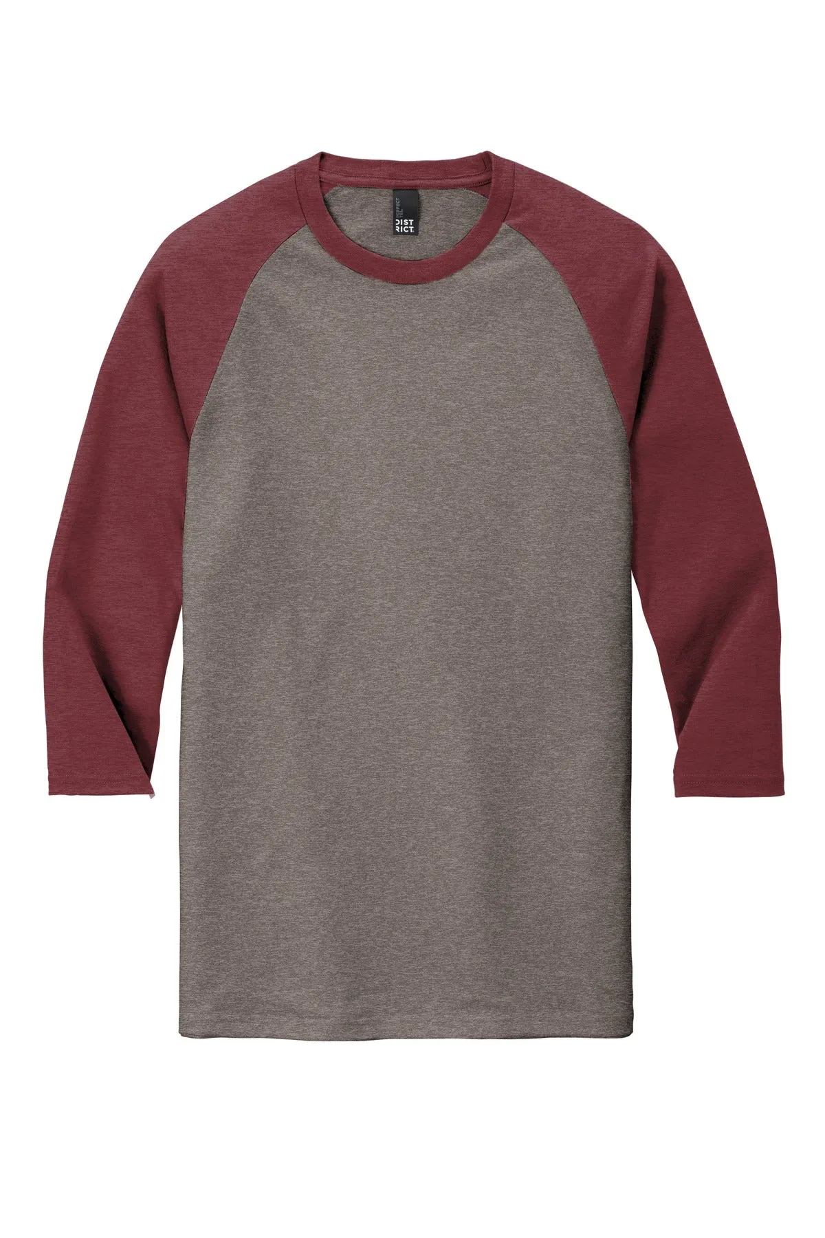 District Perfect Tri 3/4-Sleeve Raglan. DM136