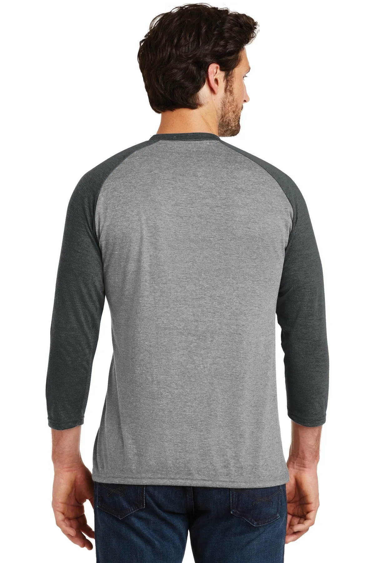 District Perfect Tri 3/4-Sleeve Raglan. DM136