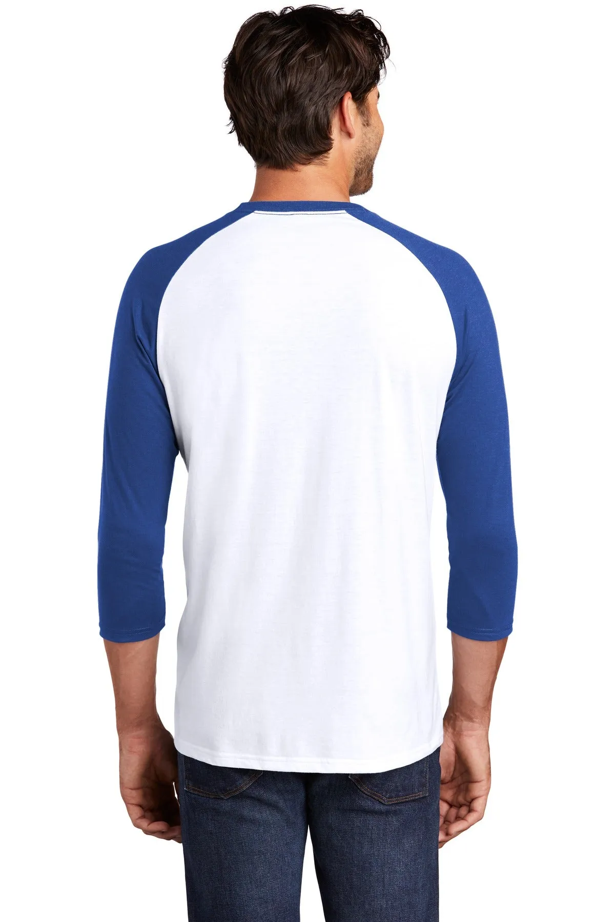 District Perfect Tri 3/4-Sleeve Raglan. DM136