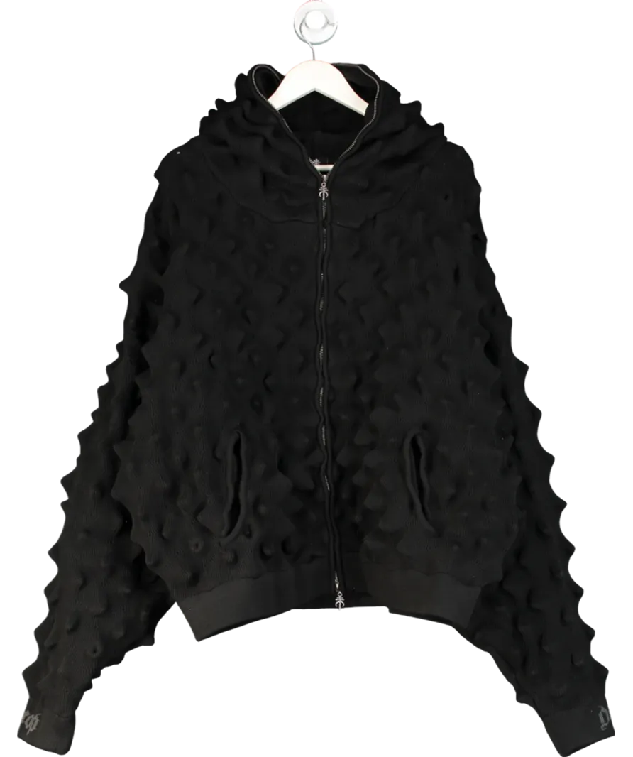 DROPDEAD CLOTHING Black Paradox Zip  Hoodie UK XXL