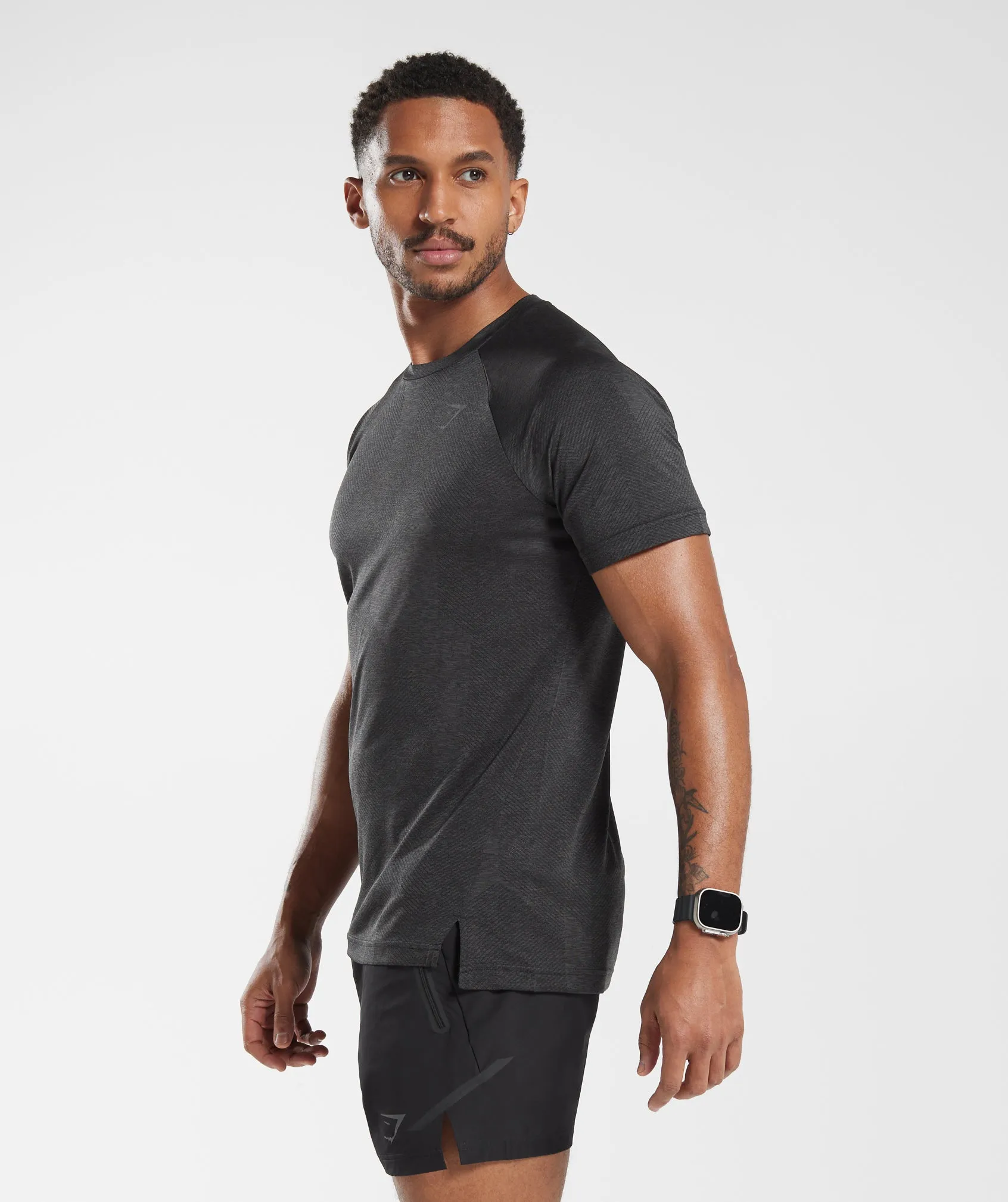 Gymshark Apex T-Shirt - Black/Onyx Grey