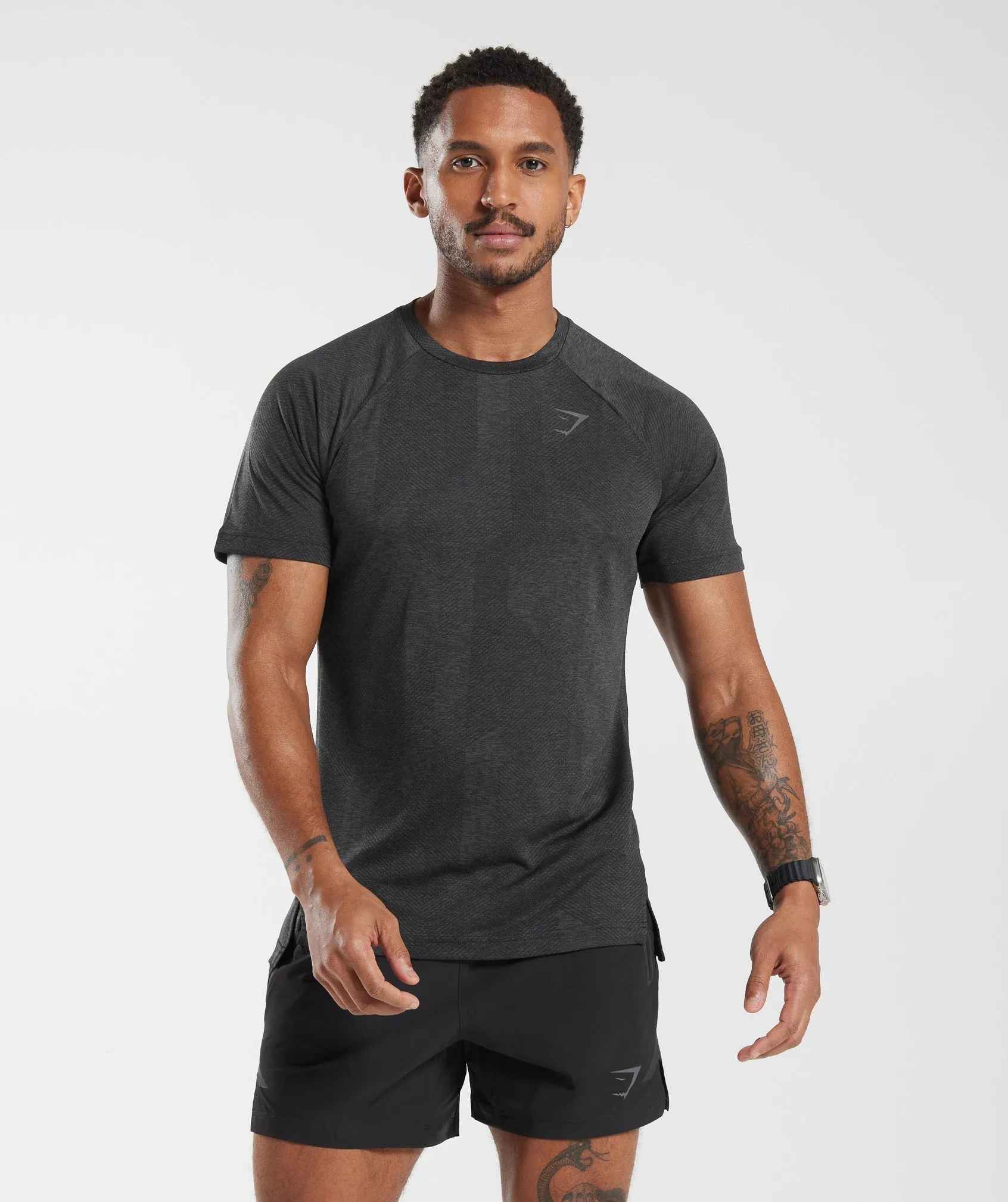 Gymshark Apex T-Shirt - Black/Onyx Grey