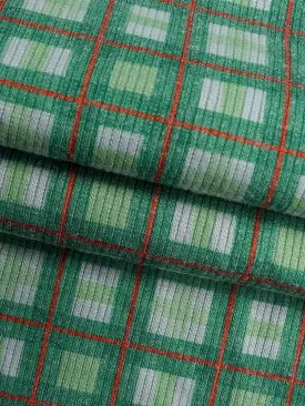 Hemp, Recycled Poly & Spandex Heavy Weight Stretched Rib Fabric ( KR40/2C801 Print, 2 Colors )