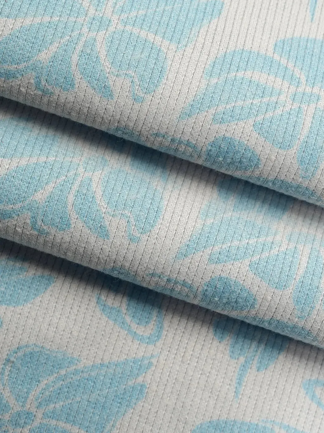 Hemp, Recycled Poly & Spandex Heavy Weight Stretched Rib Fabric ( KR40/2C801 Print, 2 Colors )