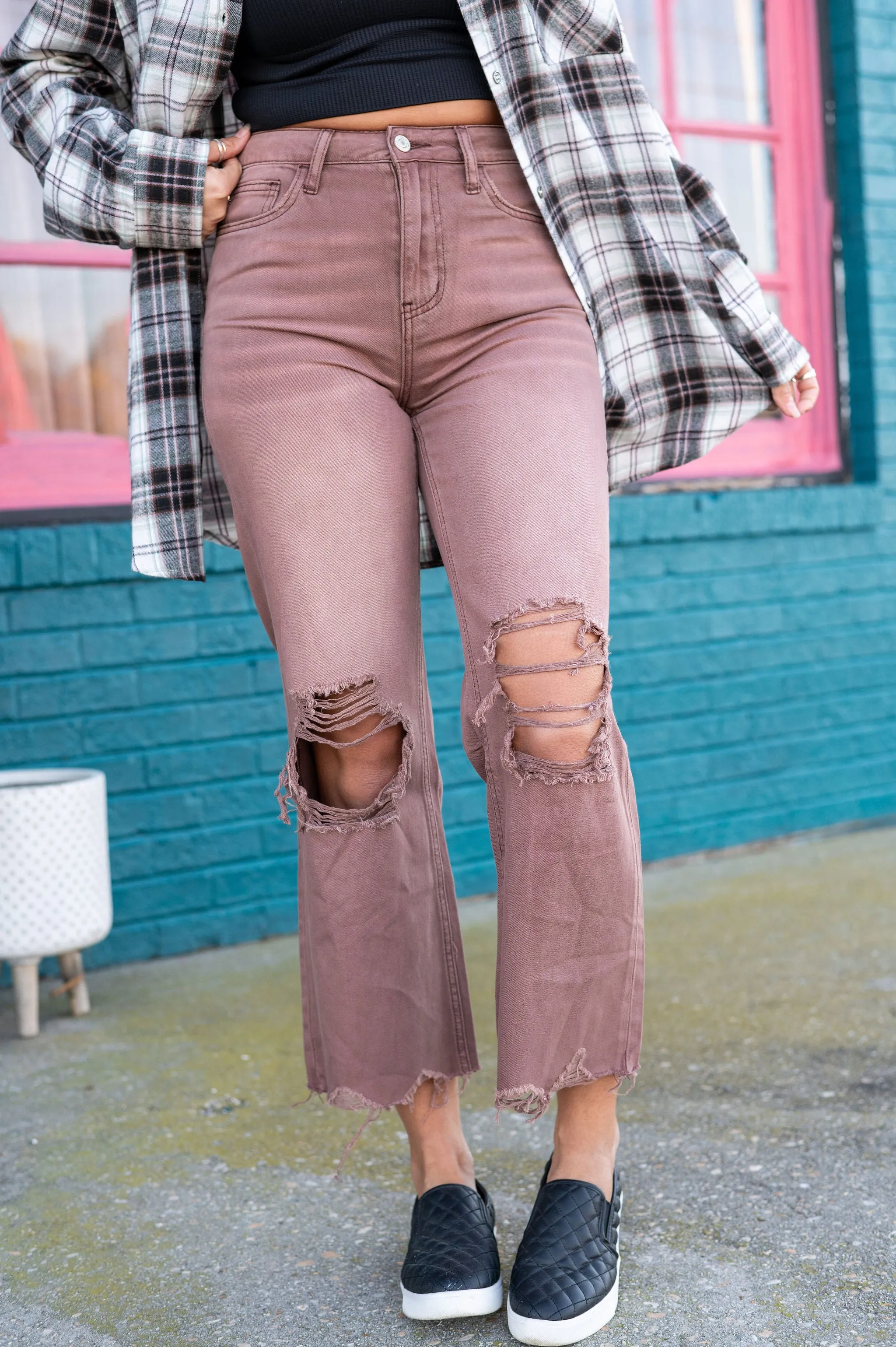 High Rise Crop Flare {MULTIPLE COLORS}