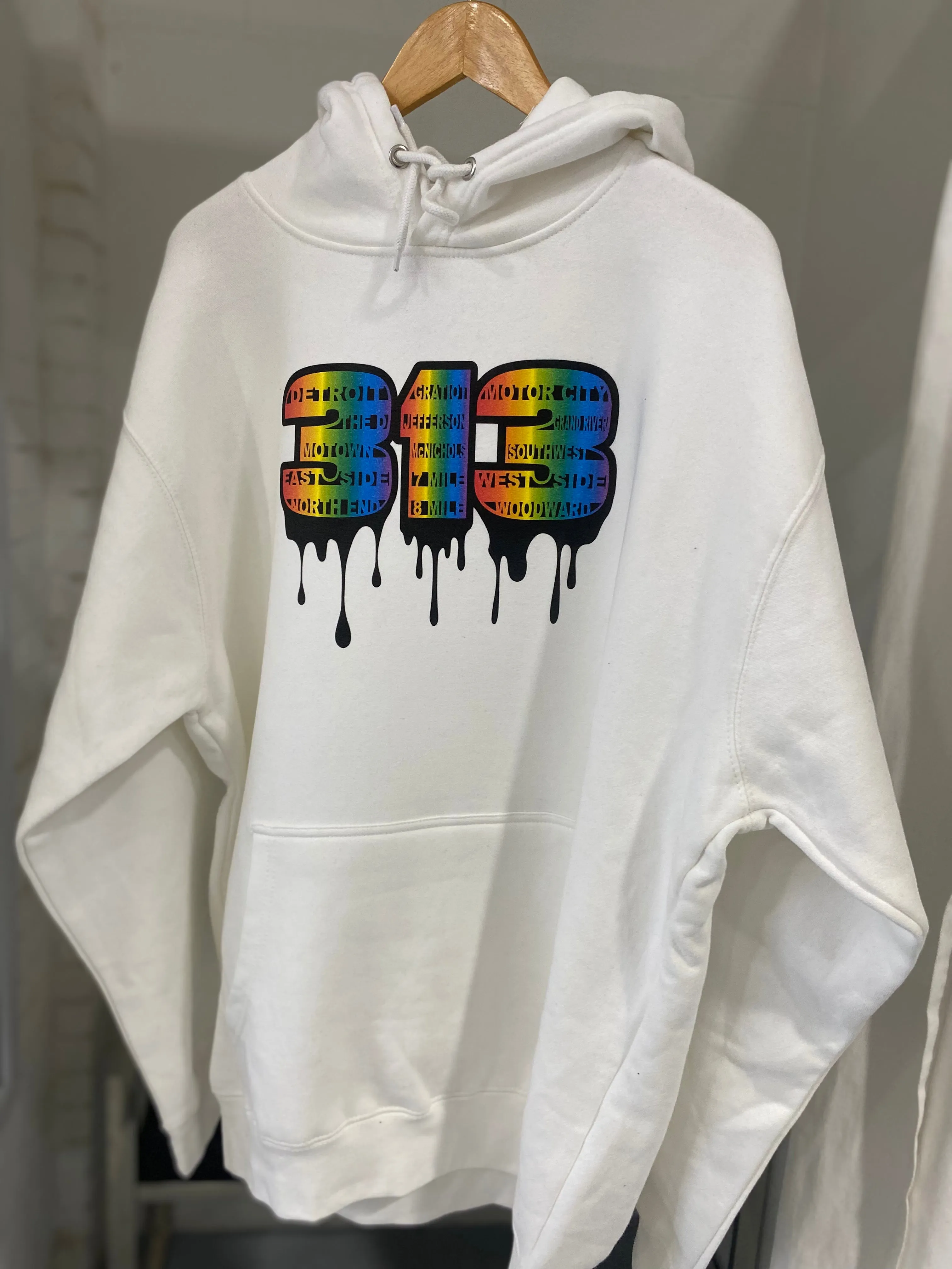 Ink Detroit - 313 Hoodie - White
