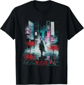 Japanese Spider Lily Tshirt Anime Aesthetic Flower Higanbana T-Shirt