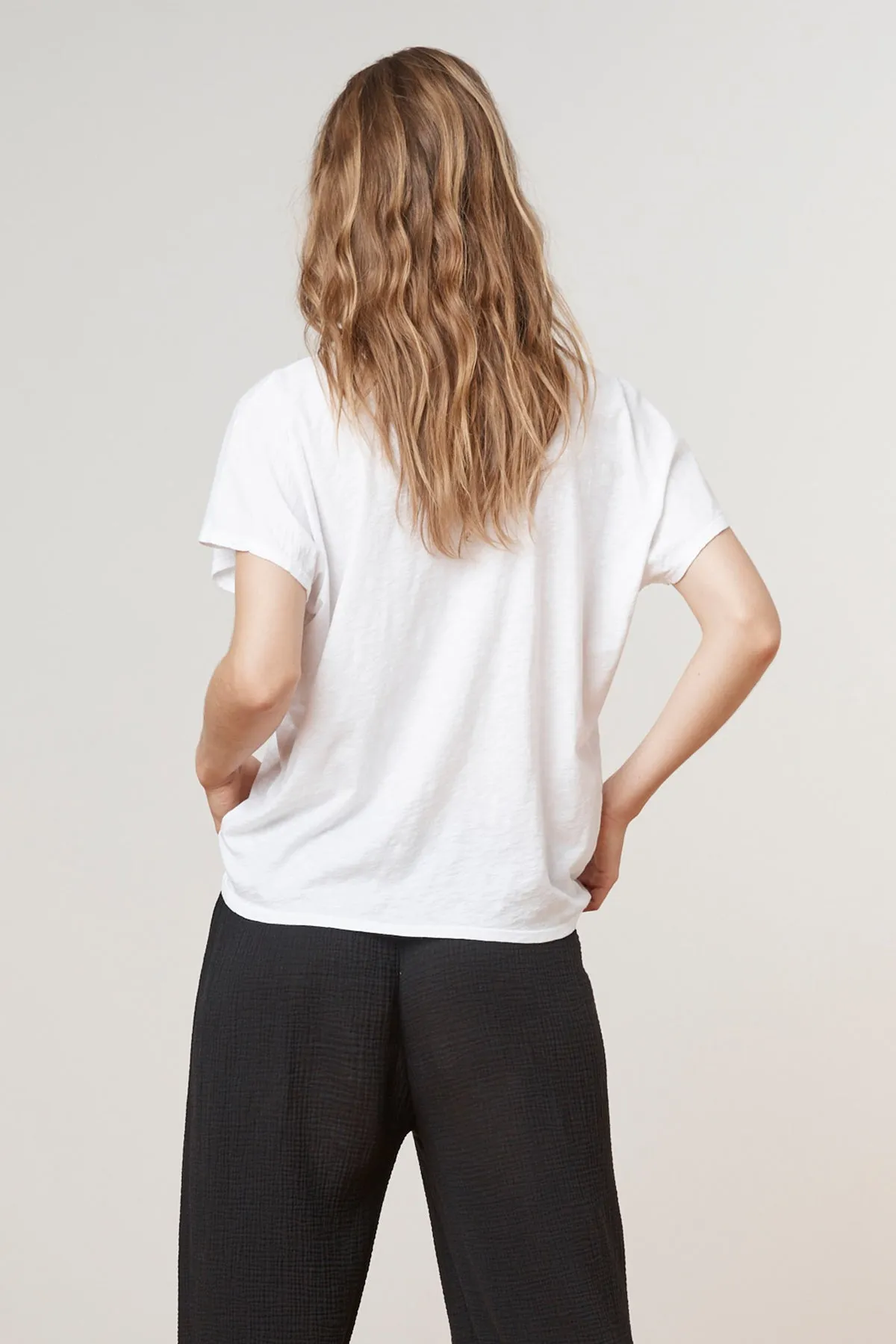 KIKI COTTON SLUB CREW TEE