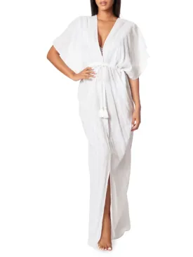 La Moda Clothing striped maxi dress, white