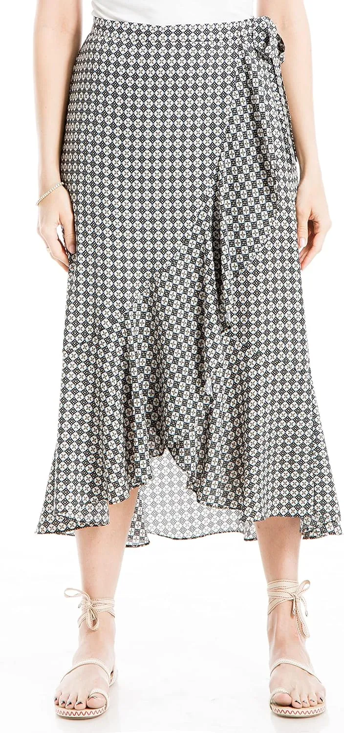 Max Studio Women's Crepe Maxi Ruffle Skirt
