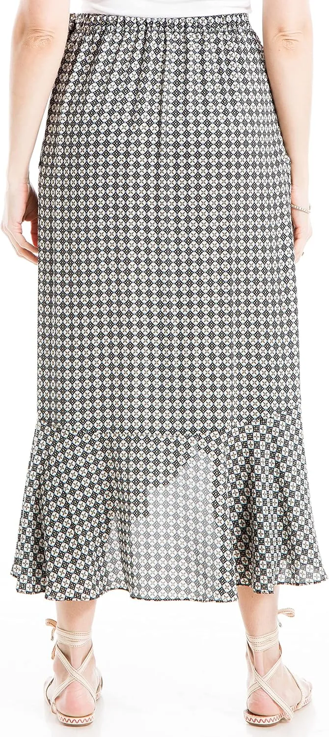 Max Studio Women's Crepe Maxi Ruffle Skirt