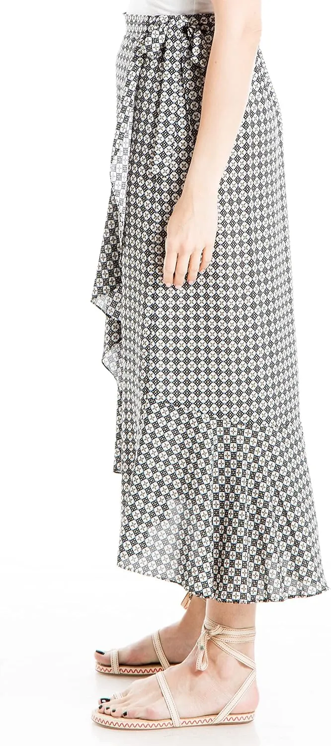 Max Studio Women's Crepe Maxi Ruffle Skirt