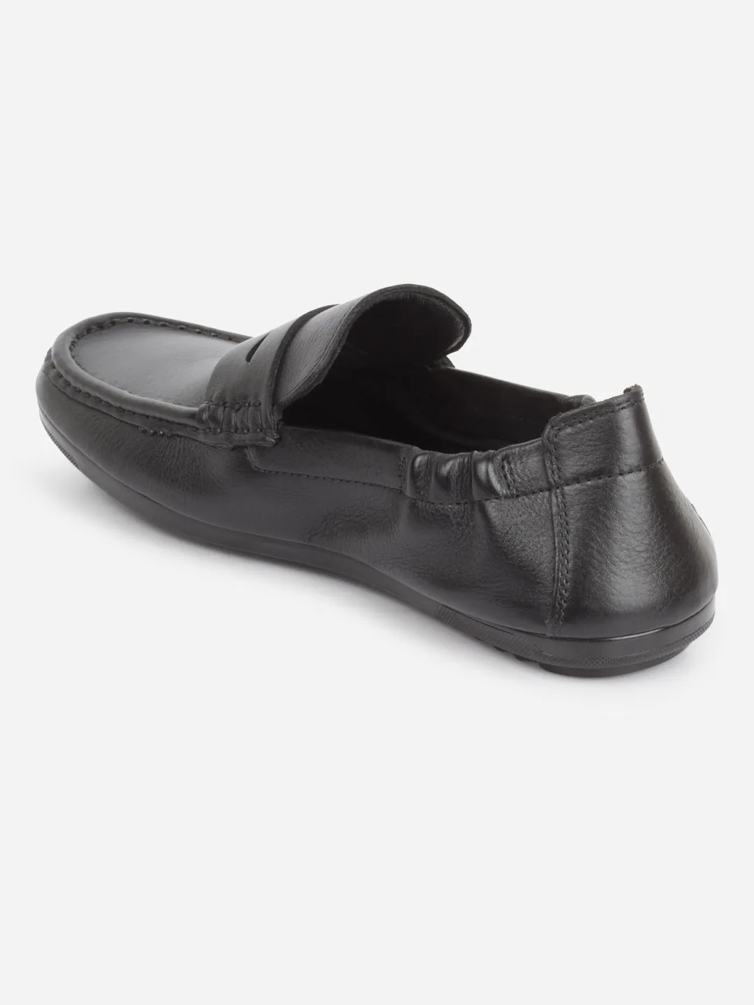 Men's Black Moc Toe Casual Loafer (ID1169)