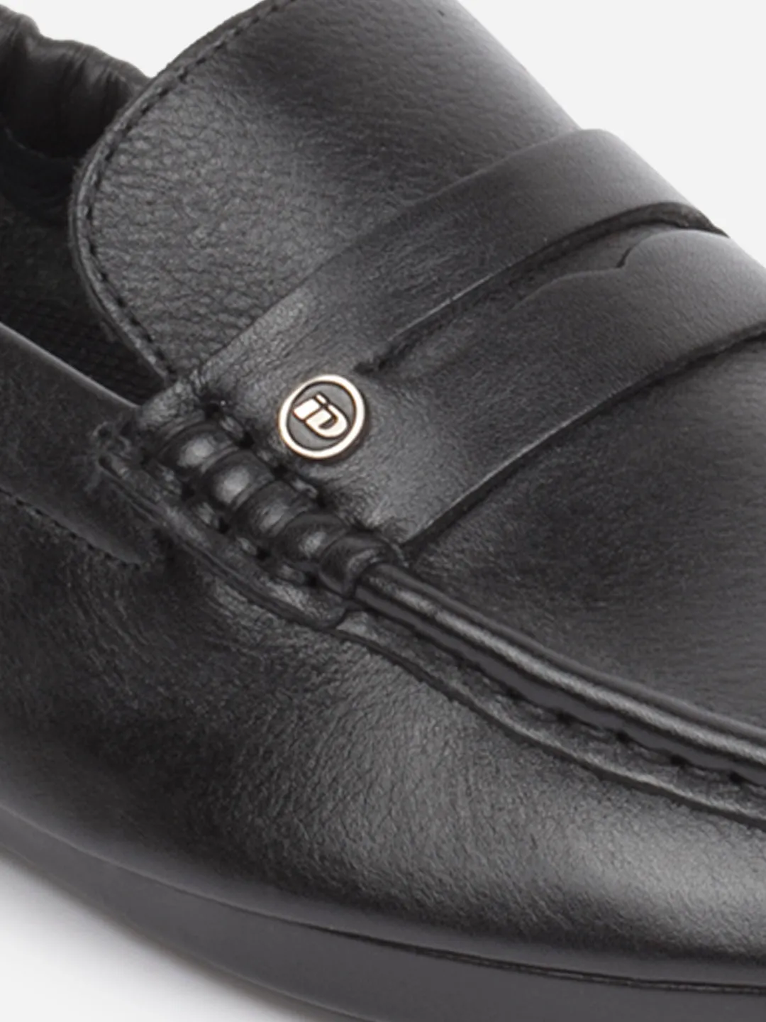 Men's Black Moc Toe Casual Loafer (ID1169)