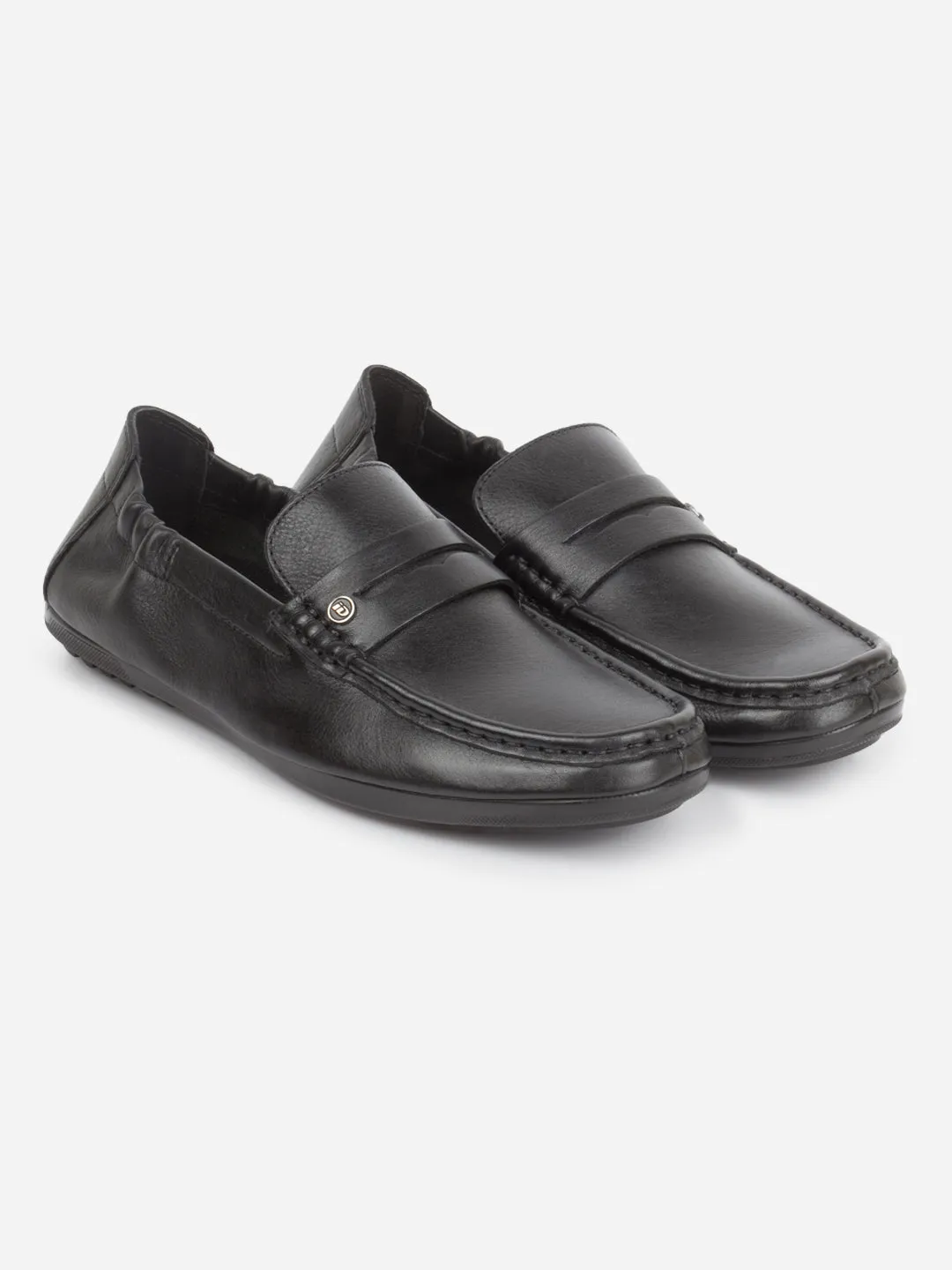 Men's Black Moc Toe Casual Loafer (ID1169)