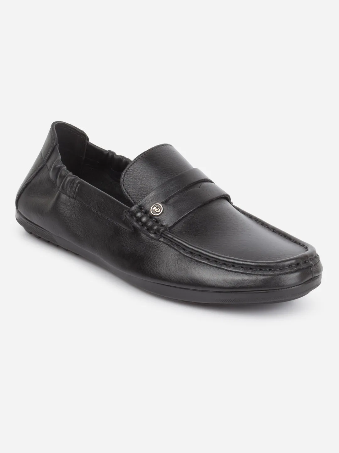 Men's Black Moc Toe Casual Loafer (ID1169)
