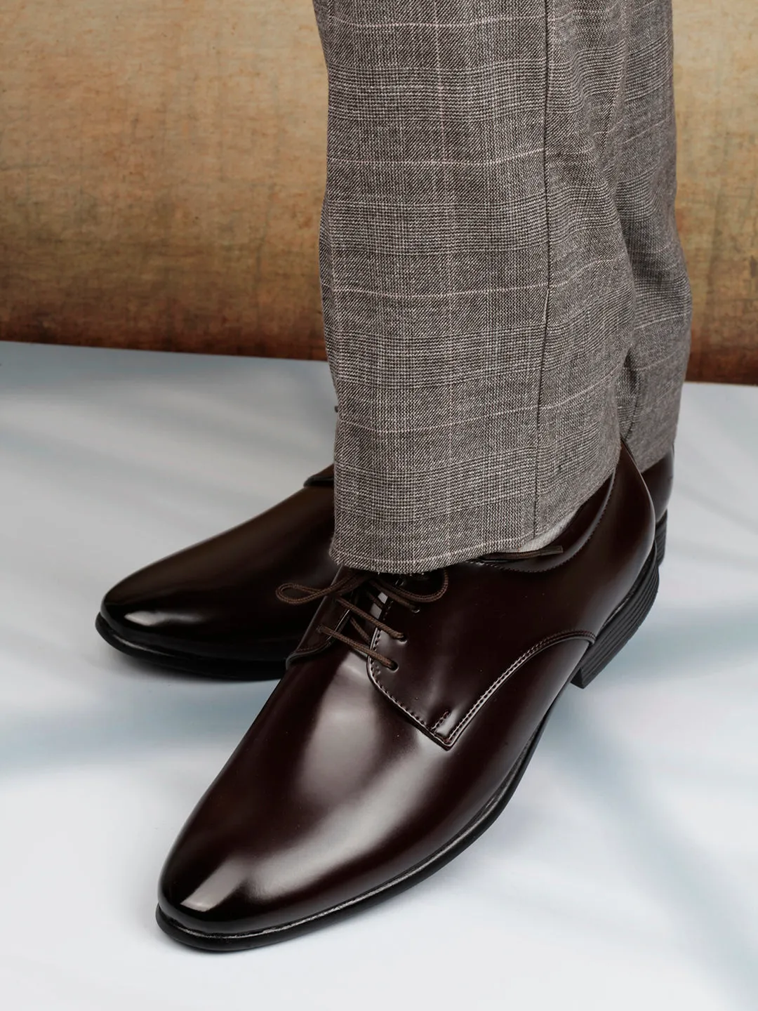 Men's Wine Lace Up Fashion Formal (IX1071)