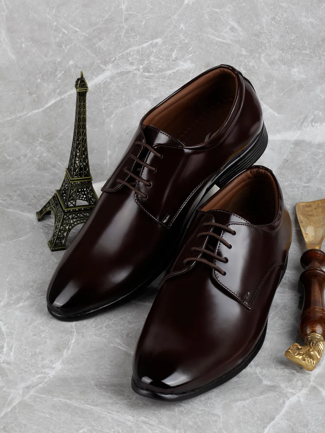 Men's Wine Lace Up Fashion Formal (IX1071)