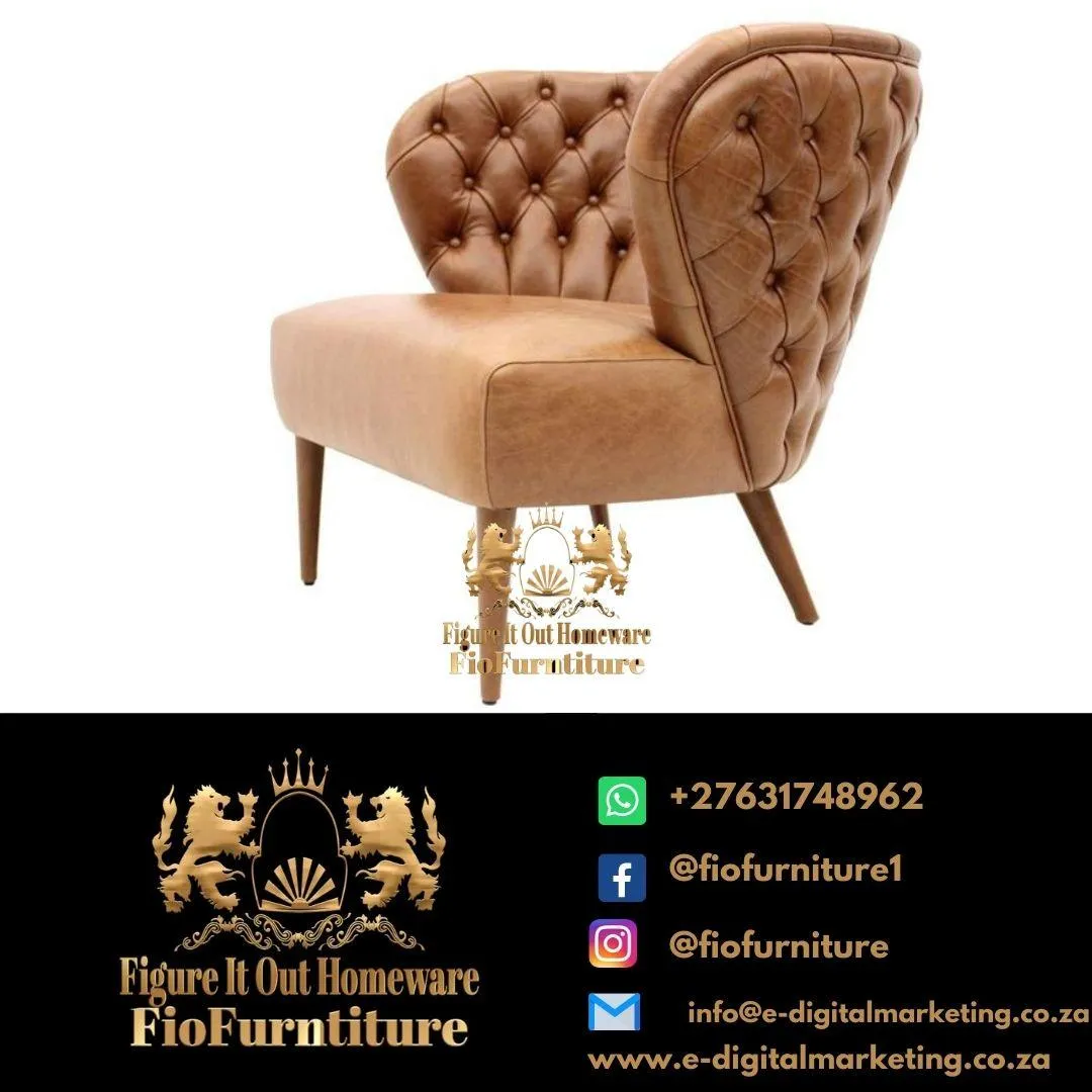 Modern New Beige Chesterfield Occasional chair