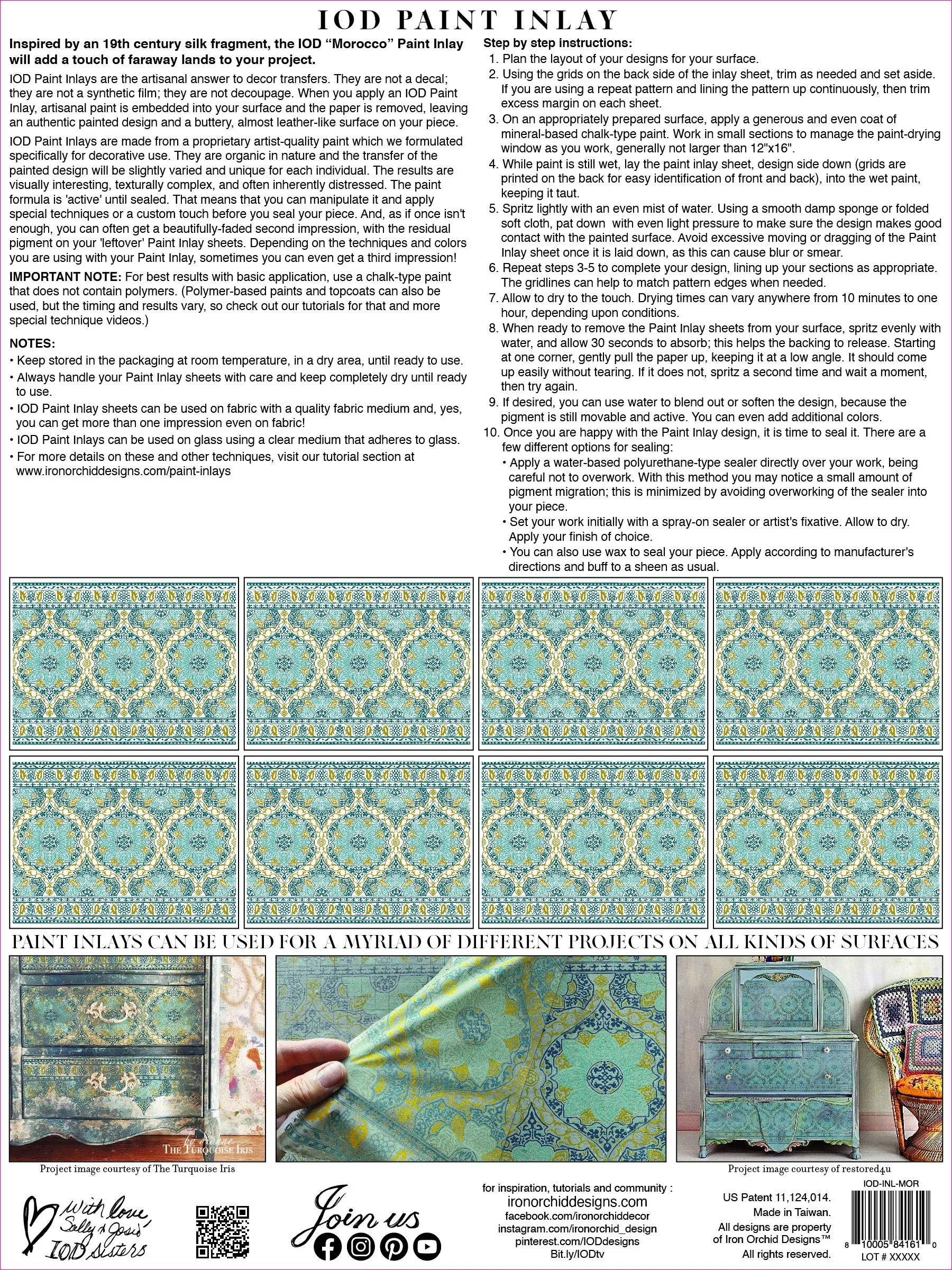 Morocco IOD Paint Inlay