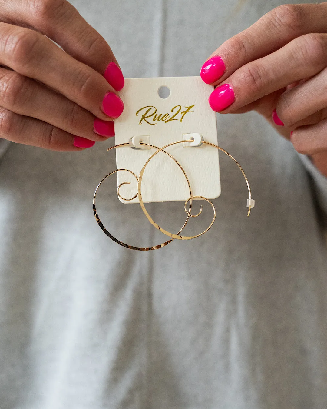 NEW! Gold Spiral Hoop Earring