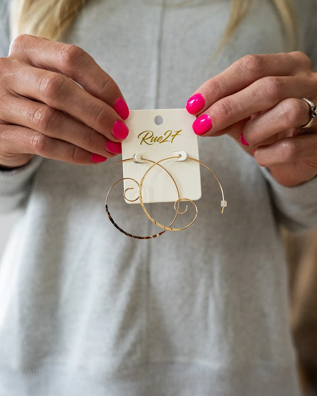 NEW! Gold Spiral Hoop Earring