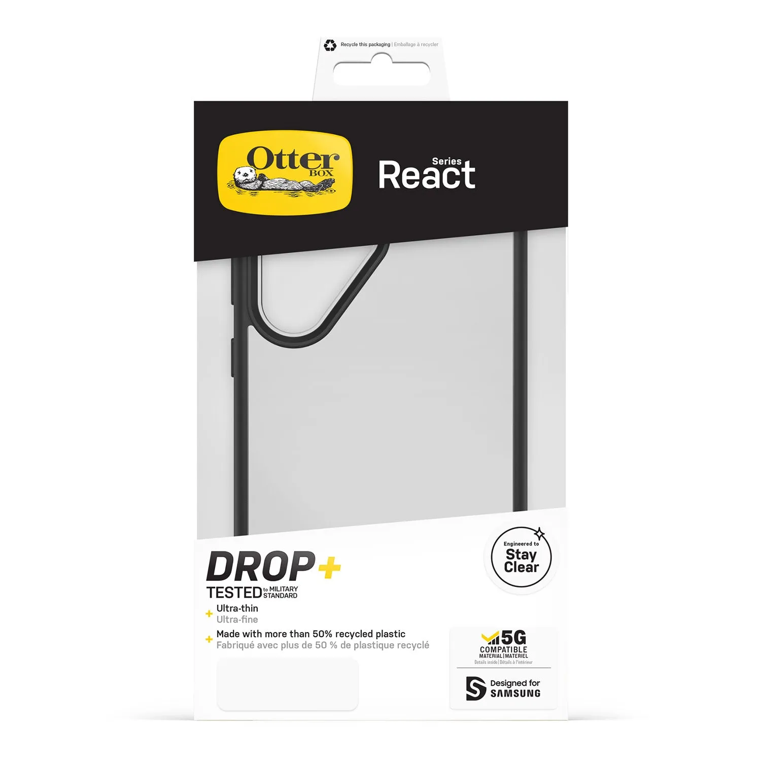 OtterBox Samsung Galaxy S23 Ultra Case React Black Crystal