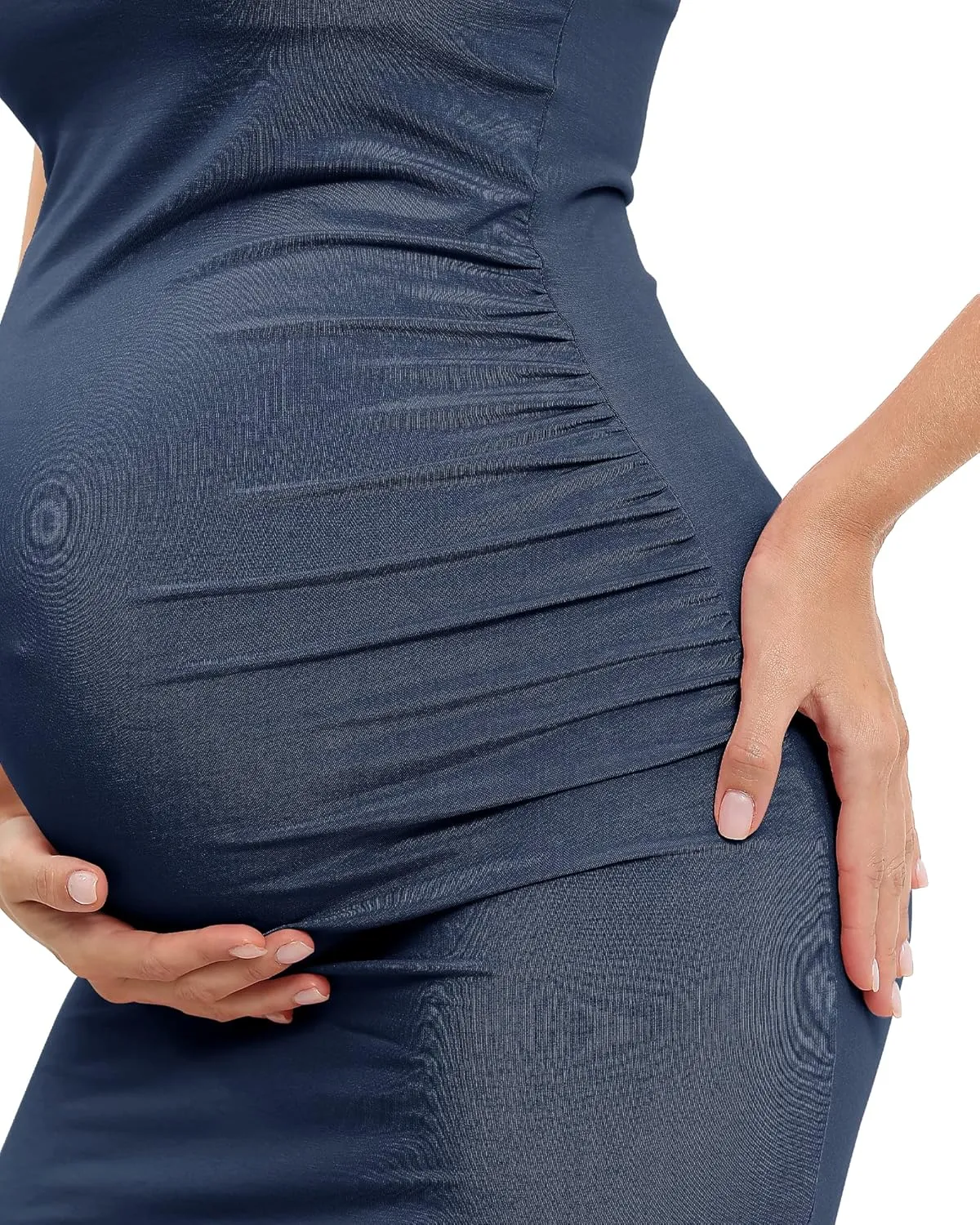 Rnxrbb S-2XL Women Summer Sleeveless Maternity Dress Pregnancy Tank Scoop Neck Mama Clothes Casual Bodycon Clothing
