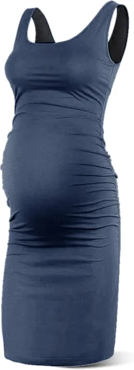 Rnxrbb S-2XL Women Summer Sleeveless Maternity Dress Pregnancy Tank Scoop Neck Mama Clothes Casual Bodycon Clothing
